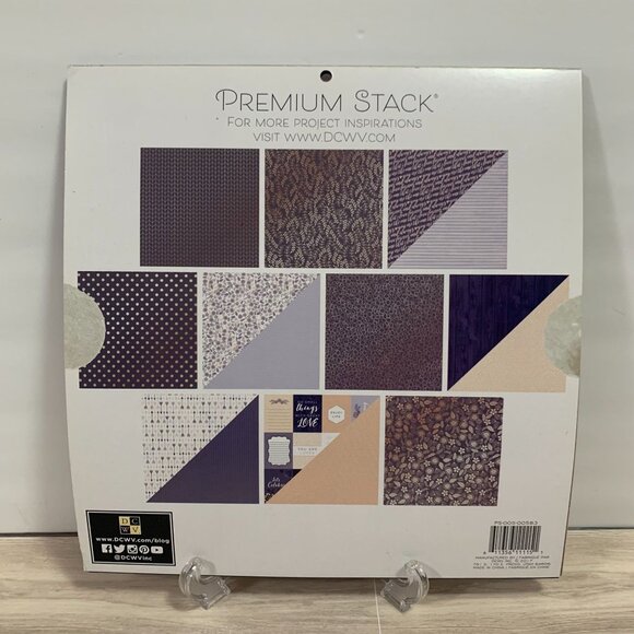 DCWV "Indigo Kraft And Rose Gold" 12x12 Paperpad 20 Sheets Cardstock Papercrafts - Picture 6 of 12